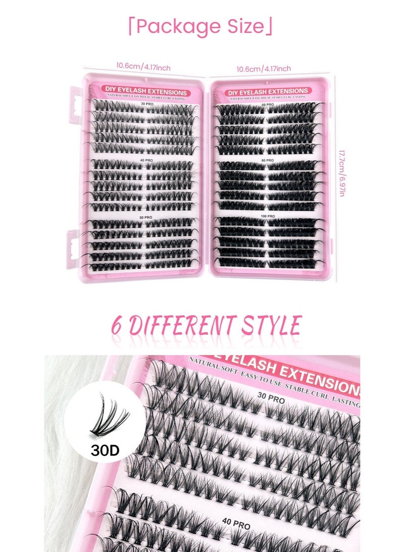 【مجموعة فاخرة من 640 مجموعة ضخمة】مجموعة رموش صناعية احترافية | تشمل ملاقط ولصق | كثافة ثلاثية 30D/40D/50D | 16 طولًا من 9 إلى 16 مم | من الطبيعية إلى الدراماتيكية، كل ذلك في صندوق واحد - Image 5